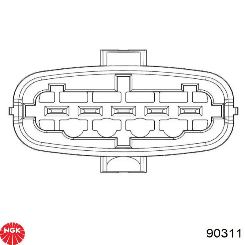 90311 NGK Sensor de fluxo (consumo) de ar, medidor de consumo M.A.F. - (Mass Airflow)