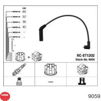Fios de alta voltagem, kit NGK 9059 preço, a partir de 43,44 USD