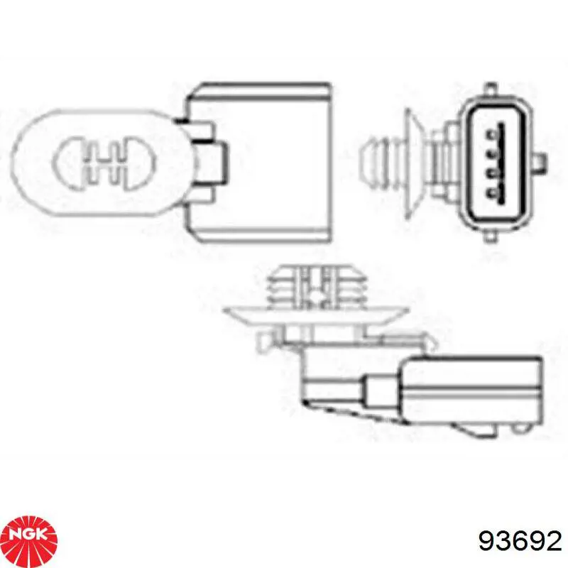 Sonda lambda, sensor de oxigênio depois de catalisador 93692 NGK