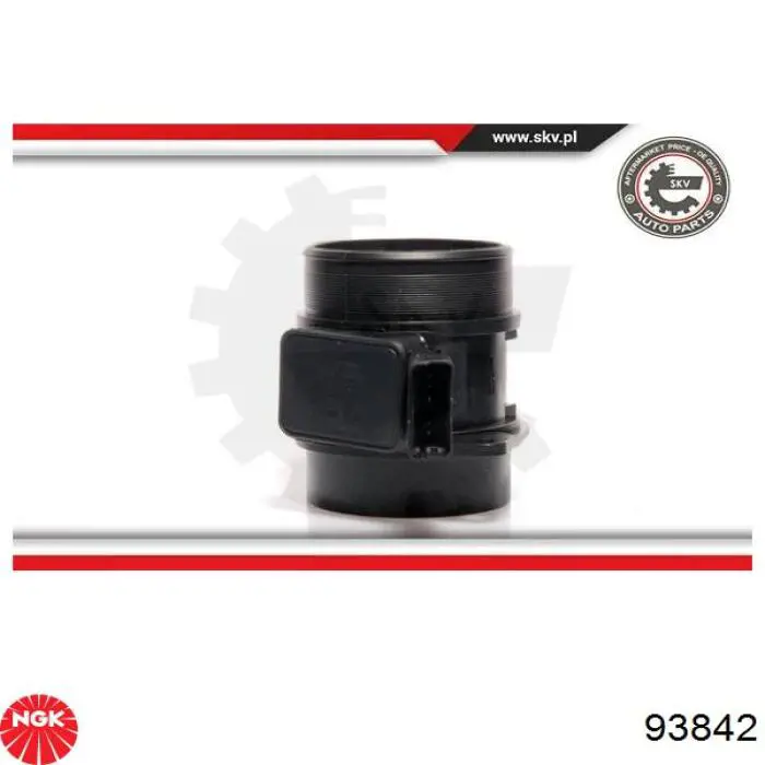 Sensor de fluxo (consumo) de ar, medidor de consumo M.A.F. - (Mass Airflow) NGK 93842 preço, a partir de 100,04 USD