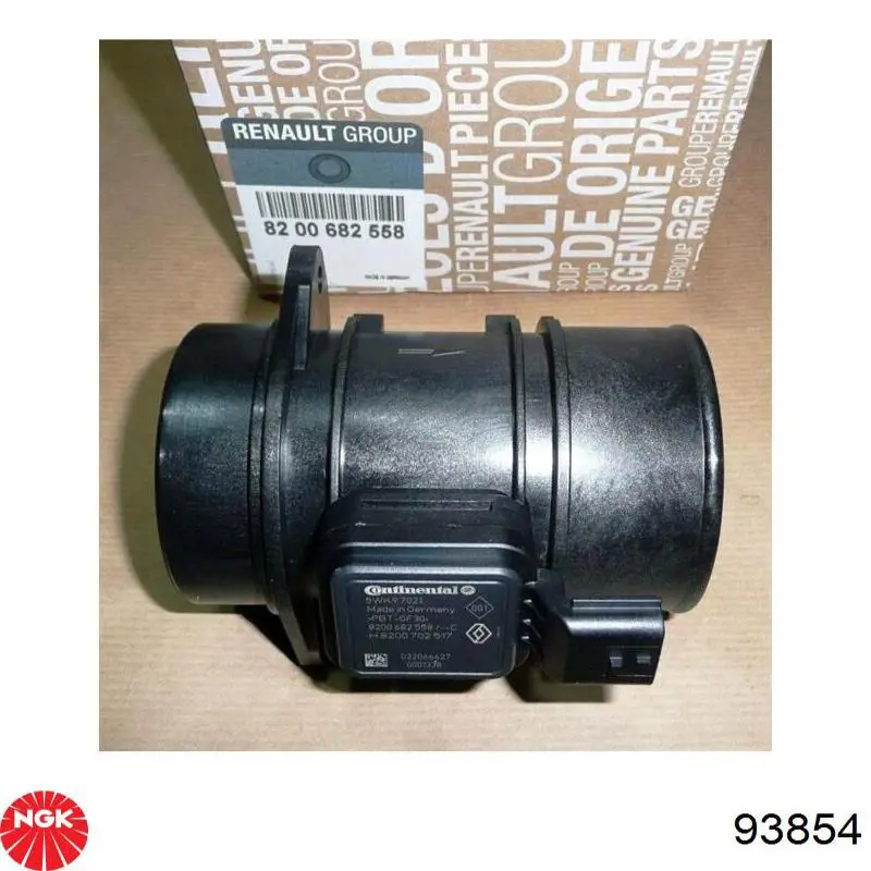 Compre 93854 NGK Sensor de fluxo (consumo) de ar, medidor de consumo M.A.F. - (Mass Airflow)