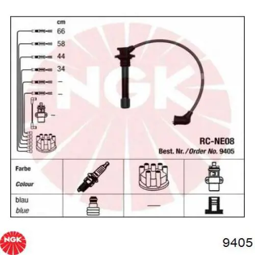 Compre 9405 NGK Fios de alta voltagem, kit