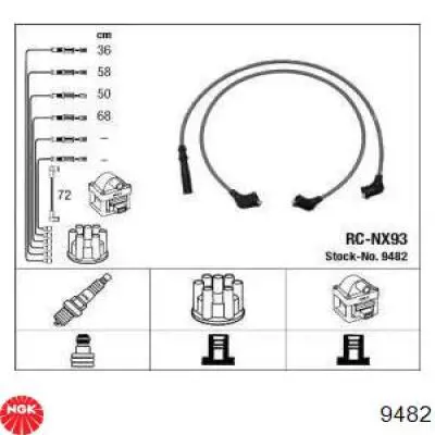 Fios de alta voltagem, kit NGK 9482 preço, a partir de 38,09 USD