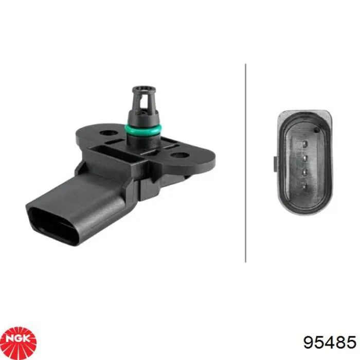 96260 NGK Sonda lambda, sensor direito de oxigênio até o catalisador