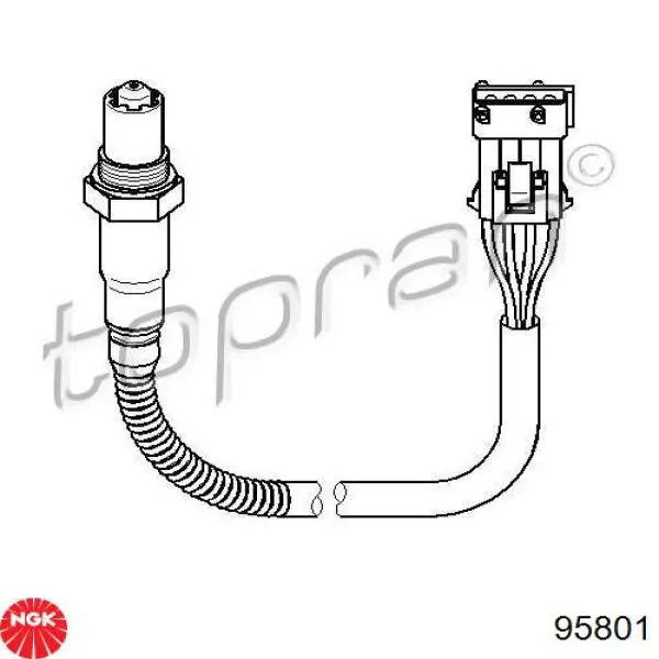 Sonda lambda, sensor de oxigênio NGK 95801 preço, a partir de 57,34 USD