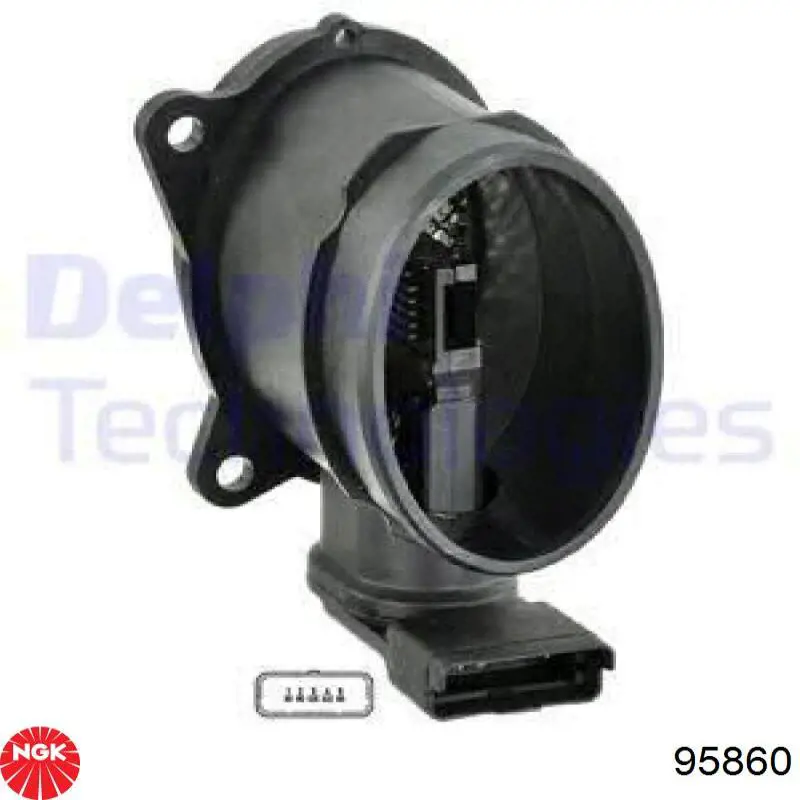 Compre 95860 NGK Sensor de fluxo (consumo) de ar, medidor de consumo M.A.F. - (Mass Airflow)