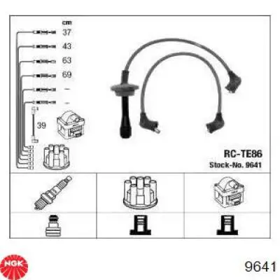 Fios de alta voltagem, kit NGK 9641 preço, a partir de 39,73 USD