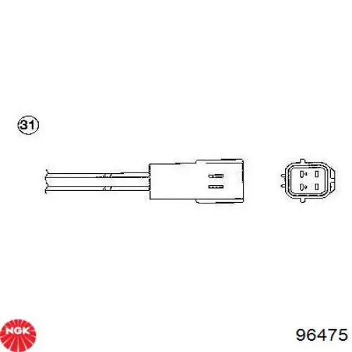 Sonda lambda, sensor de oxigênio até o catalisador NGK 96475 preço, a partir de 75,11 USD