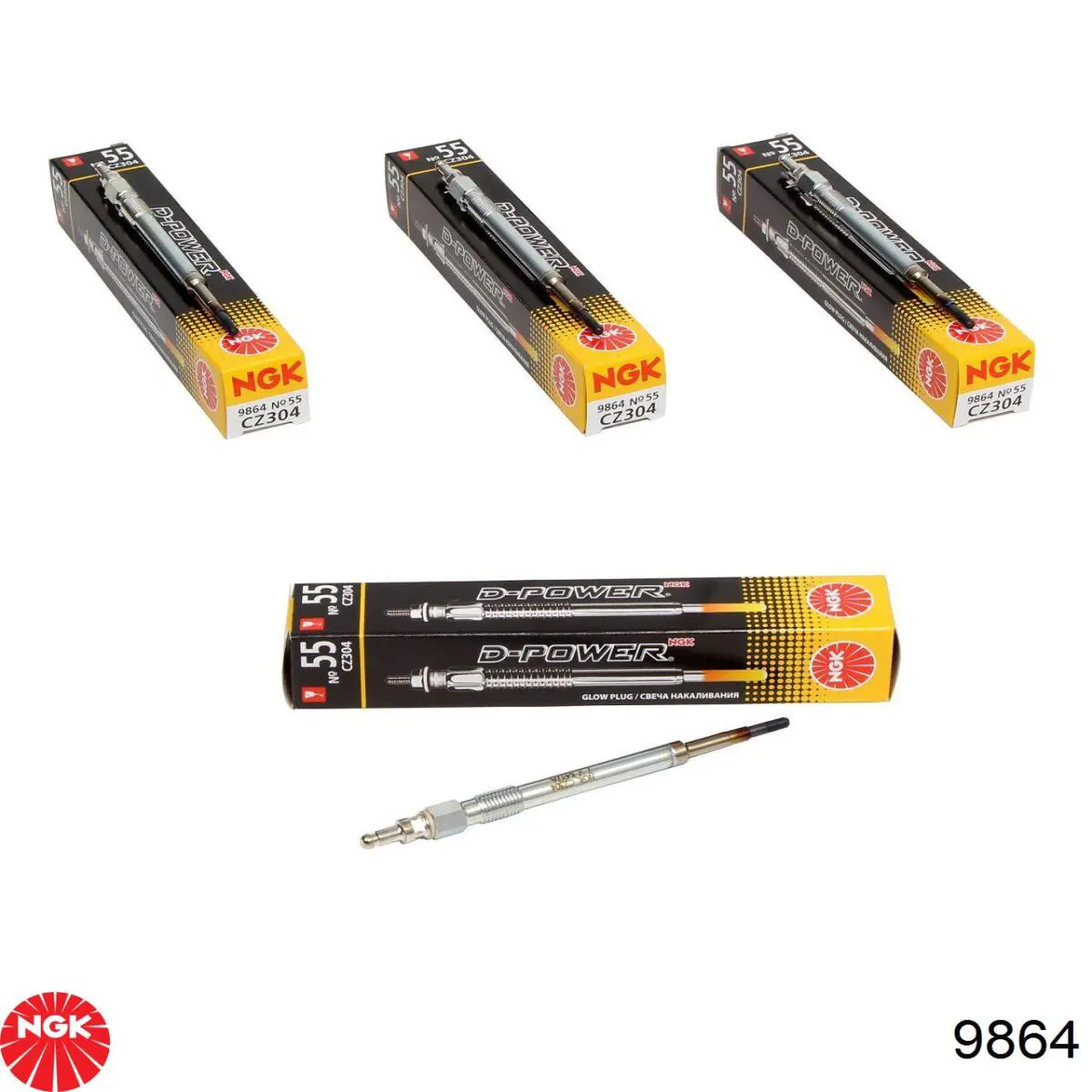 Vela de incandescência NGK 9864 preço, a partir de 16,25 USD