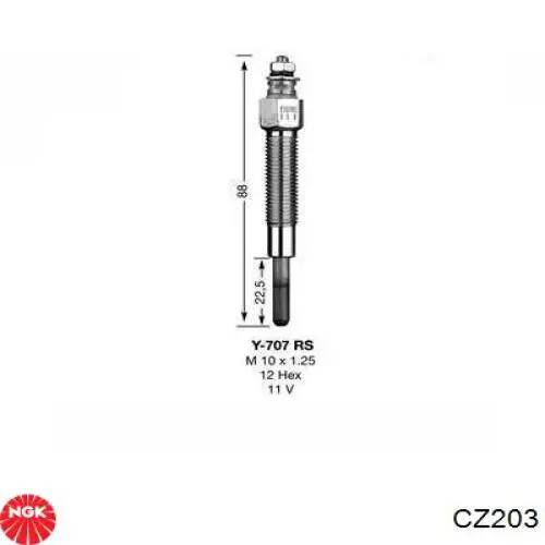 Vela de incandescência CZ203 NGK