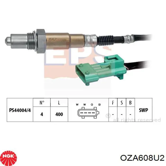 Compre OZA608U2 NGK Sonda lambda, sensor de oxigênio até o catalisador