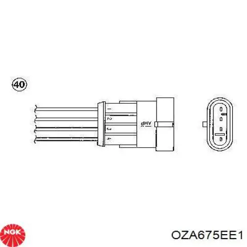 Compre OZA675EE1 NGK Sonda lambda, sensor de oxigênio