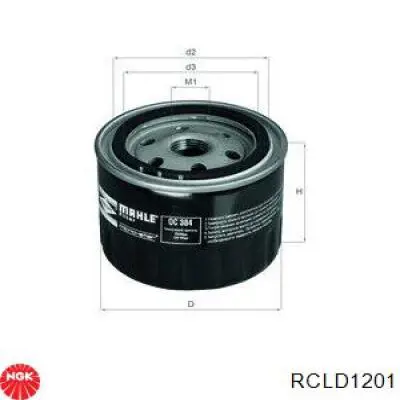 RCLD1201 NGK Fios de alta voltagem, kit