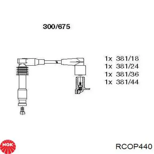 RCOP440 NGK Fios de alta voltagem, kit