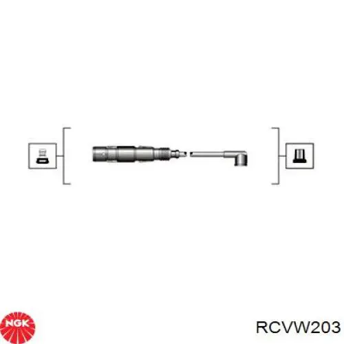 Compre RCVW203 NGK Fios de alta voltagem, kit