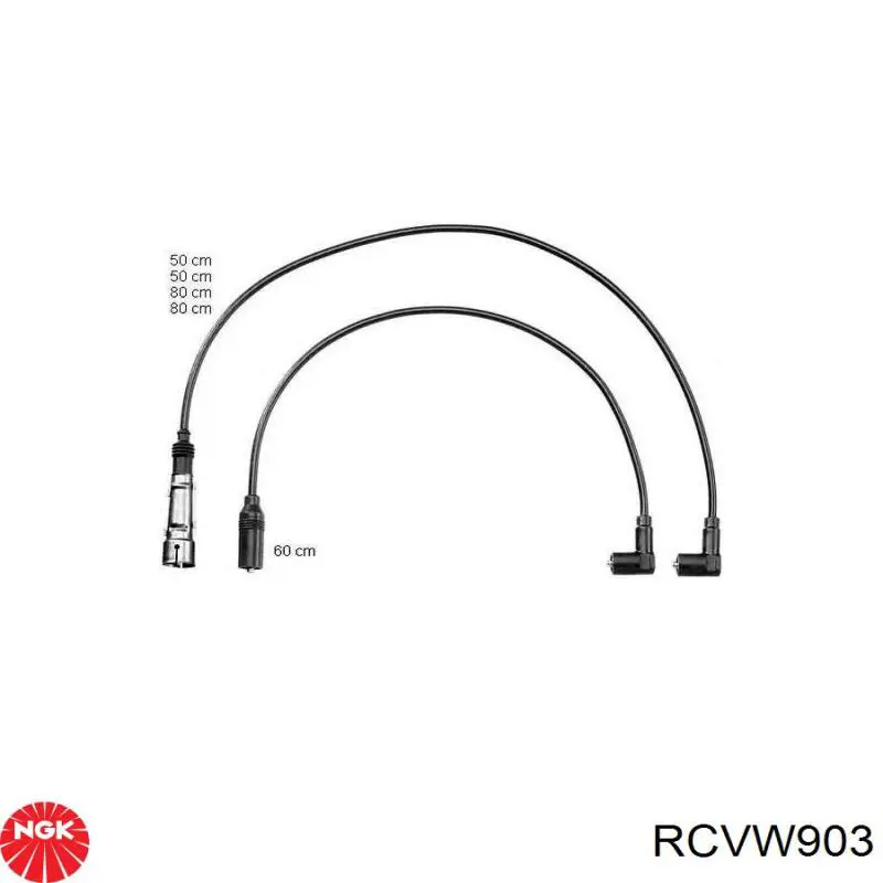 Fios de alta voltagem, kit NGK RCVW903