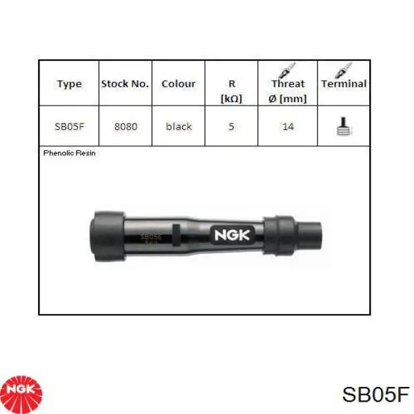Compre SB05F NGK Ponta da vela de ignição