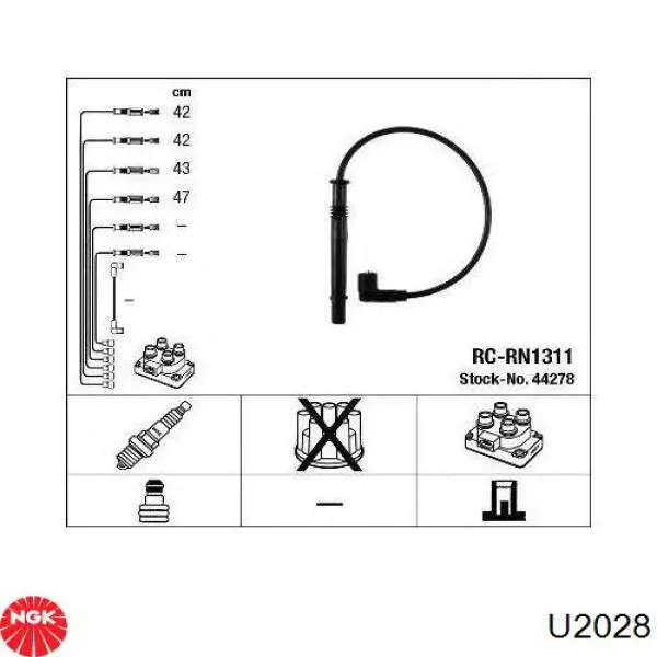 U2028 NGK Bobina de ignição