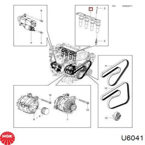 Bobina de ignição NGK U6041 preço, a partir de 134,50 USD