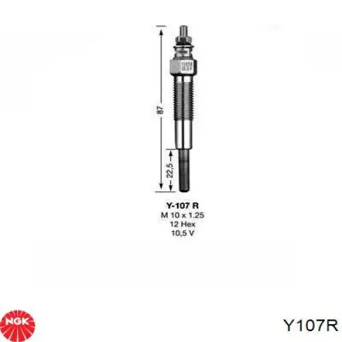 Vela de incandescência Y107R NGK