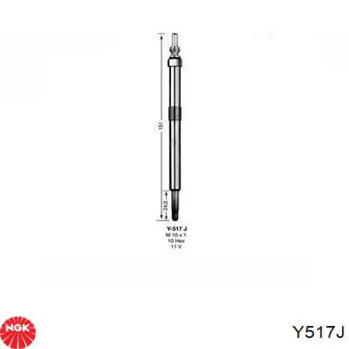 Compre Y517J NGK Vela de incandescência