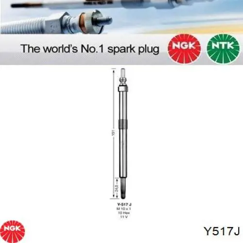 Y517J NGK Vela de incandescência