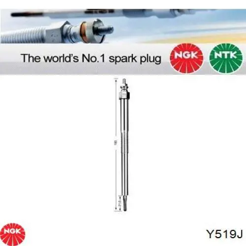 Vela de incandescência NGK Y519J