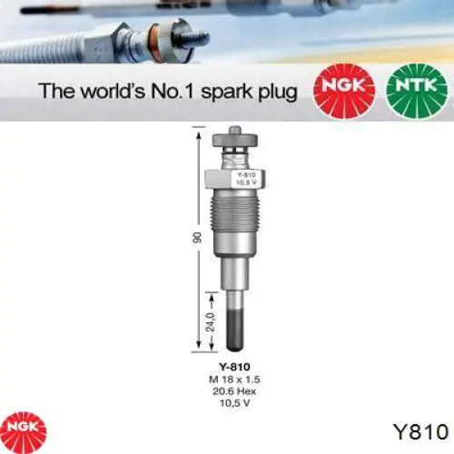 Vela de incandescência NGK Y810 preço, a partir de 28,46 USD
