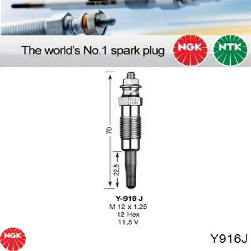 Vela de incandescência NGK Y916J preço, a partir de 8,56 USD
