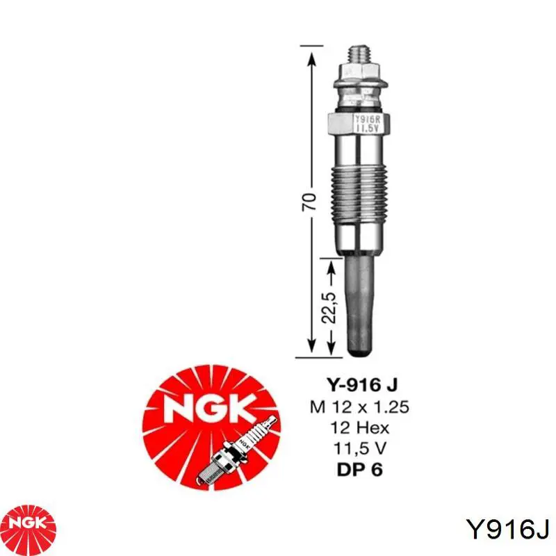 Compre Y916J NGK Vela de incandescência
