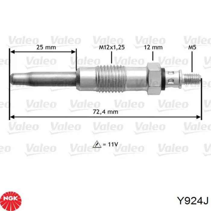 Y924J NGK Vela de incandescência