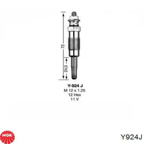 Vela de incandescência NGK Y924J