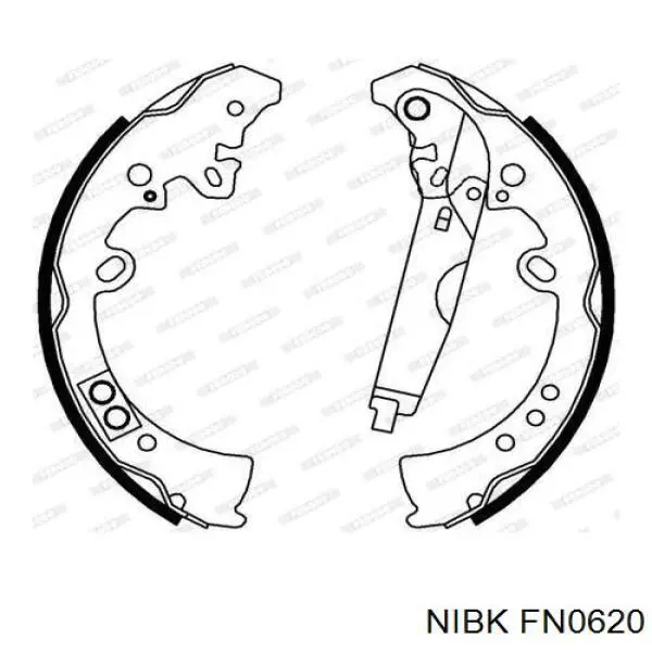 Compre FN0620 Nibk Sapatas do freio traseiras de tambor