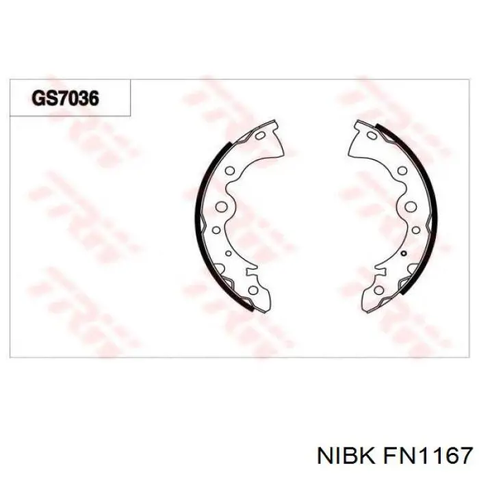 Compre FN1167 Nibk Sapatas do freio traseiras de tambor