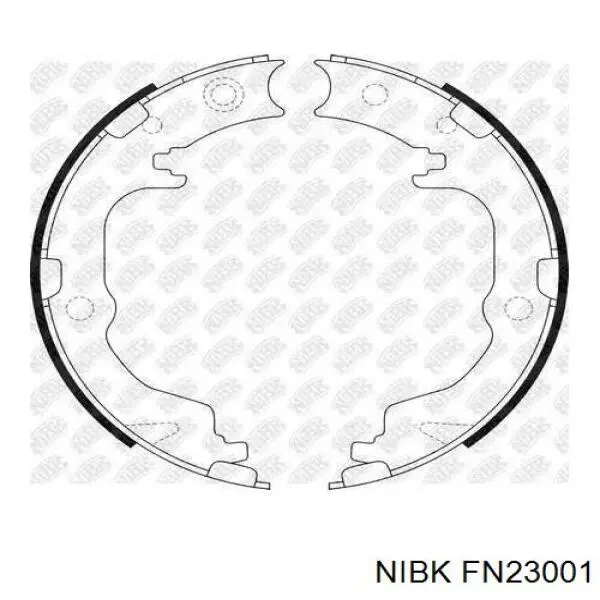 FN23001 Nibk Sapatas do freio de estacionamento