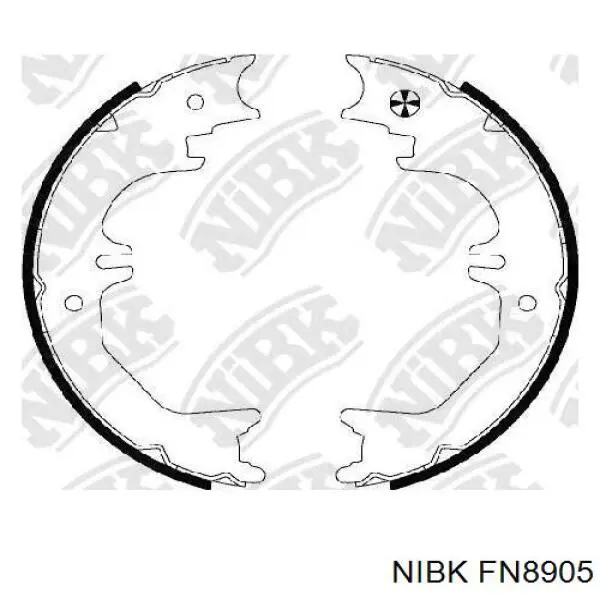Compre FN8905 Nibk Sapatas do freio de estacionamento