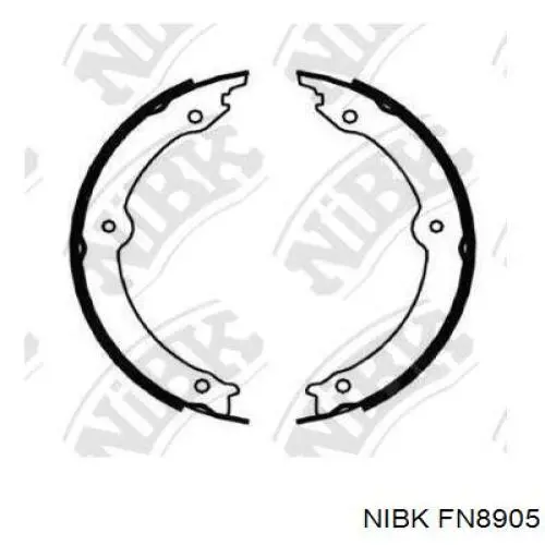 Sapatas do freio de estacionamento Nibk FN8905 preço, a partir de 42,19 USD
