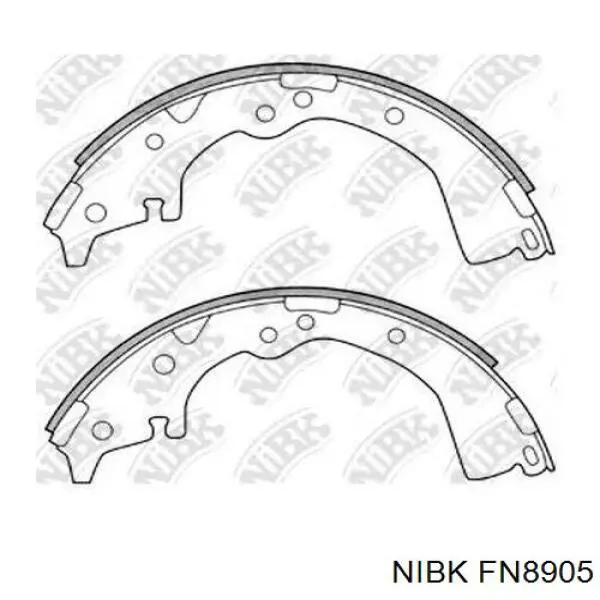 Sapatas do freio de estacionamento Nibk FN8905 preço, a partir de 42,19 USD