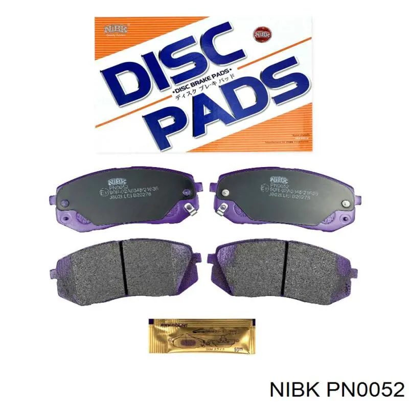 PN0052 Nibk Sapatas do freio dianteiras de disco