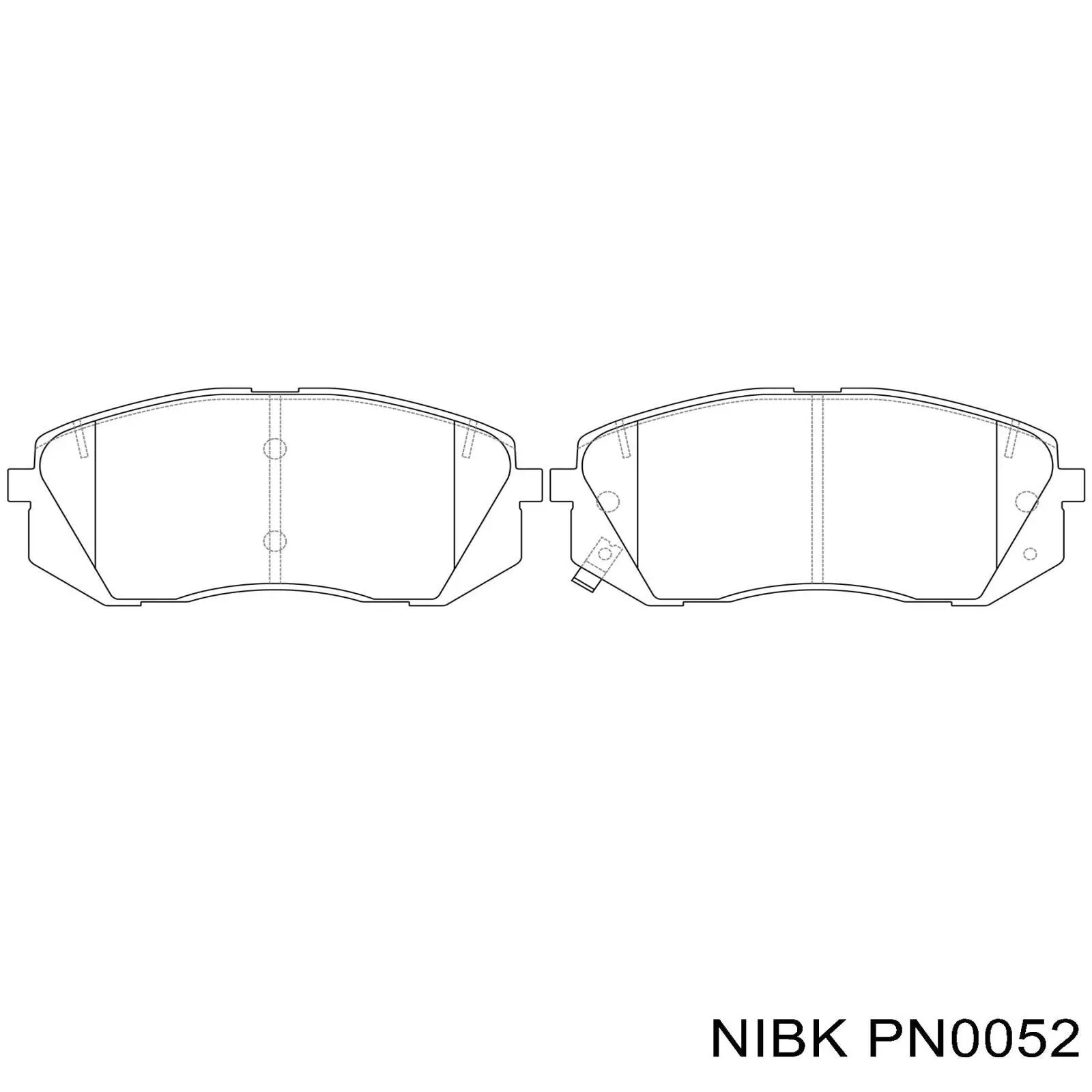 Compre PN0052 Nibk Sapatas do freio dianteiras de disco