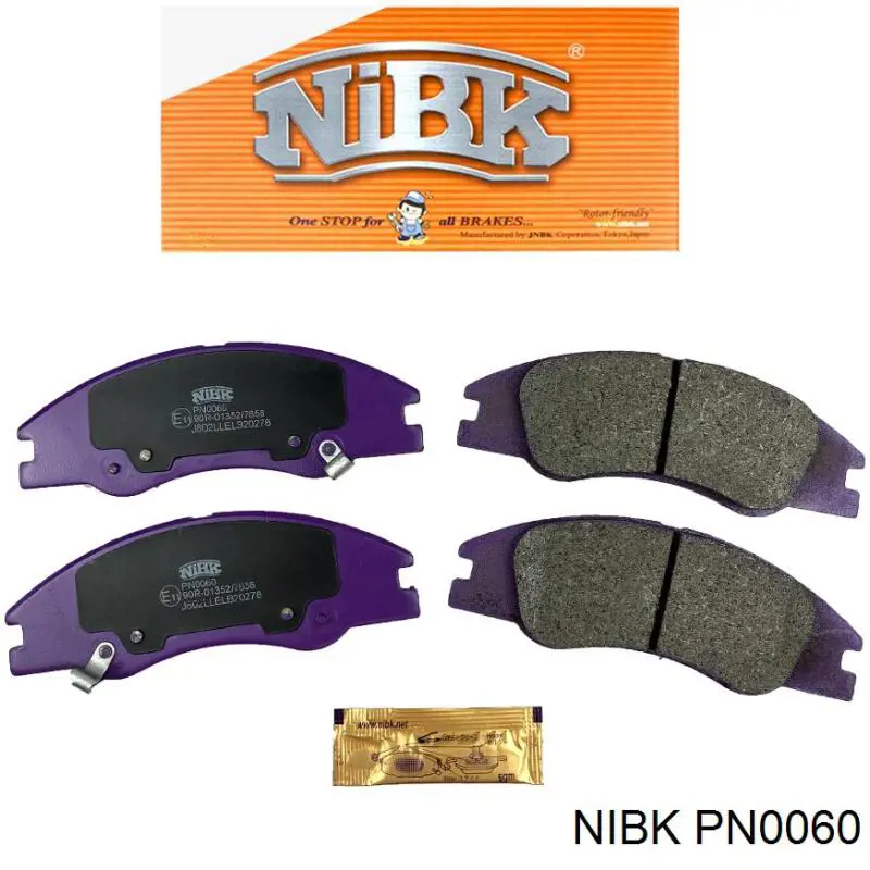 PN0060 Nibk Sapatas do freio dianteiras de disco