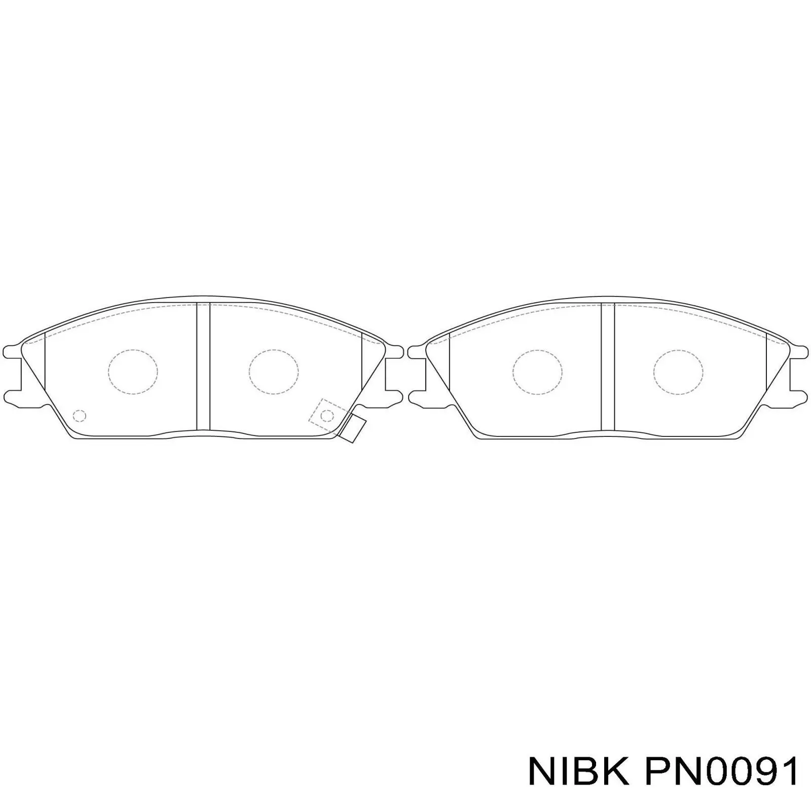 Sapatas do freio dianteiras de disco Nibk PN0091 preço, a partir de 26,42 USD