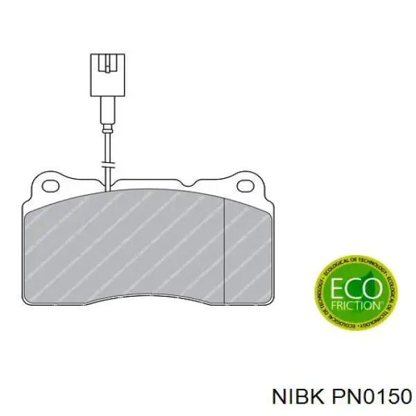 Sapatas do freio dianteiras de disco PN0150 Nibk