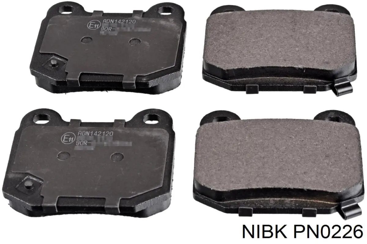 Sapatas do freio traseiras de disco PN0226 Nibk