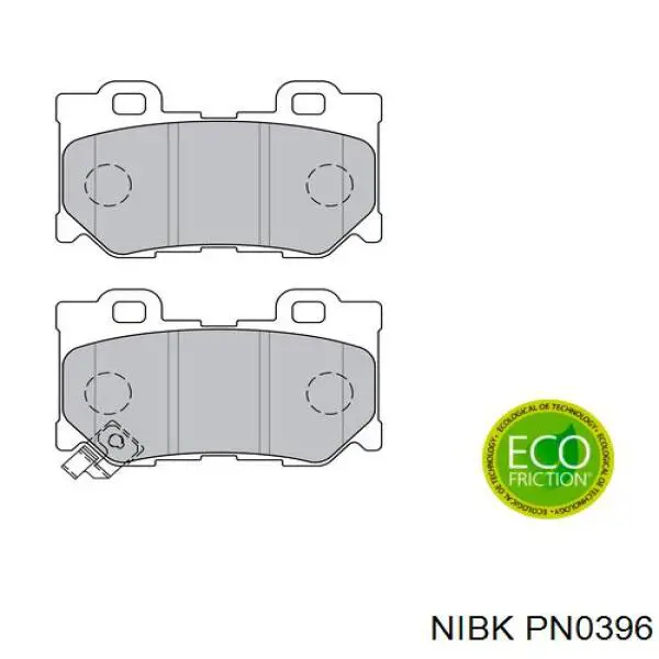 Compre PN0396 Nibk Sapatas do freio traseiras de disco