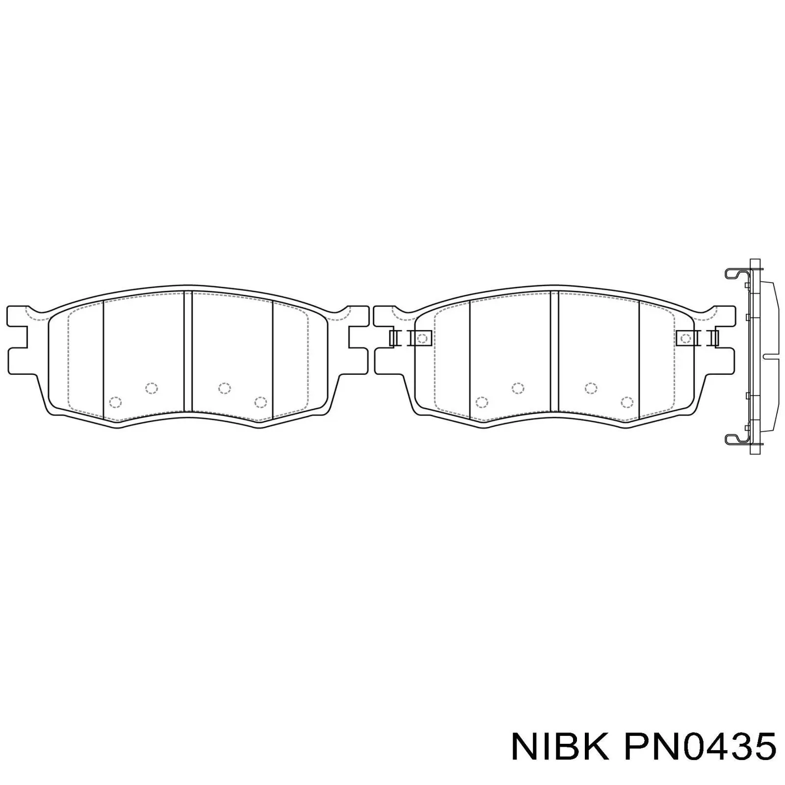 Compre PN0435 Nibk Sapatas do freio dianteiras de disco