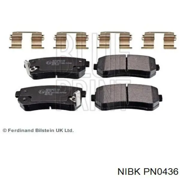 Compre PN0436 Nibk Sapatas do freio traseiras de disco