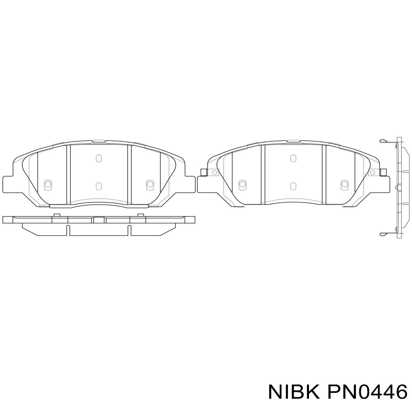 Compre PN0446 Nibk Sapatas do freio dianteiras de disco