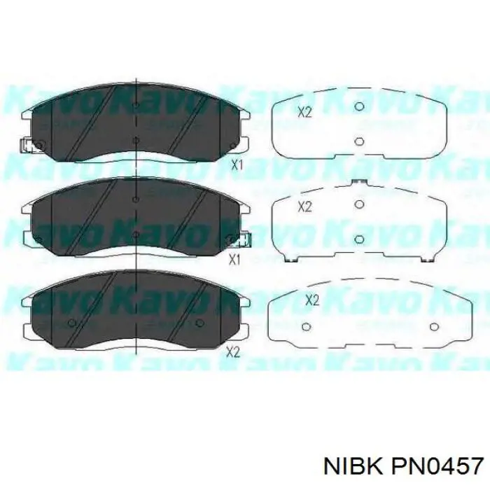 Sapatas do freio traseiras de disco PN0457 Nibk