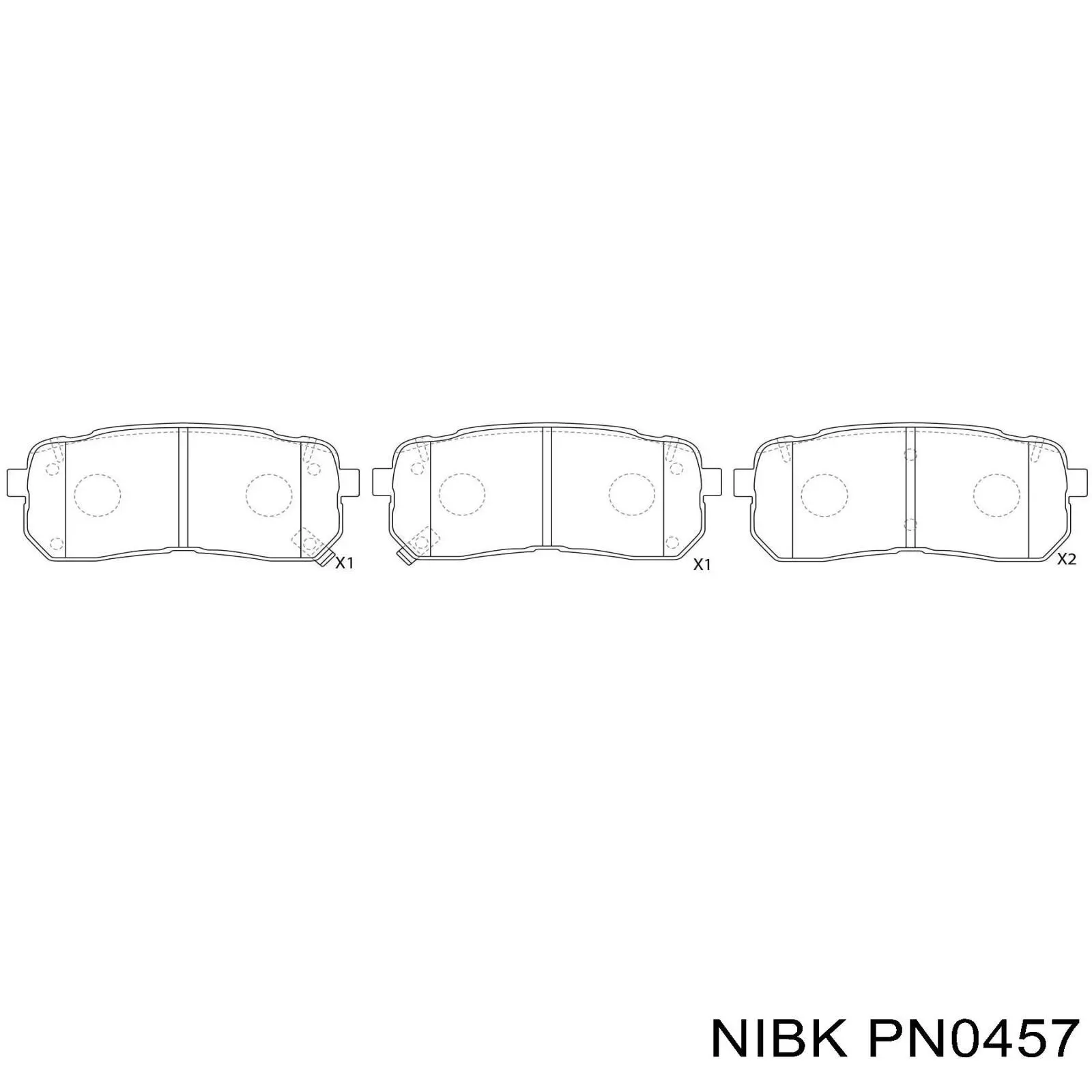 Sapatas do freio traseiras de disco Nibk PN0457 preço, a partir de 20,04 USD
